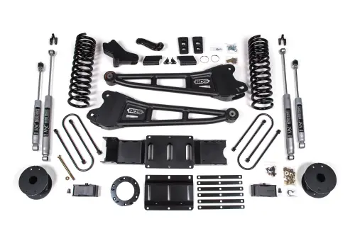 BDS Suspension - BDS1702H | BDS Suspension 4 Inch Lift Kit With Radius Arm For Ram 3500 4WD (2019-2024) | Gas | Rear Lift Without Factory Overload Leaf, NX2 Nitro Series Shocks