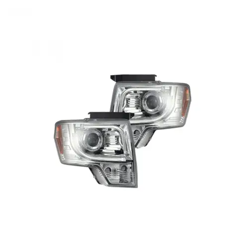 Recon Truck Accessories - 264273CLC | Recon Projector Headlights LED Turn Signals Clear/Chrome (2013-2014 F150 Lariat, King Ranch, FX2, FX4 & Raptor)