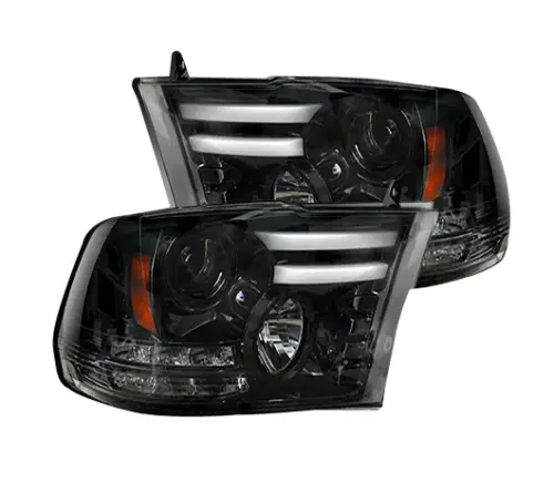 Recon Truck Accessories - 264276BKC | Recon Projector Headlights OLED DRL & LED Signals in Smoked/Black (2013-2024 Ram 1500, 2014-2018 Ram 2500, 3500)