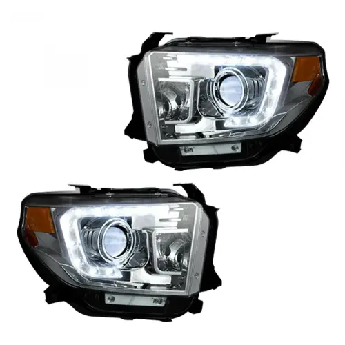 Recon Truck Accessories - 264294CLC | Recon Projector Headlights OLED DRL Clear/Chrome (2014-2021 Tundra)