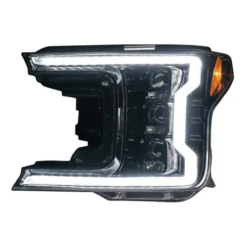 Recon Truck Accessories - REC264390LEDBKCS | Recon LED Headlights OLED DRL LED Turn Signals Smoked/Black (2018-2020 F150 Replaces OEM LED Style Head Lights Only)