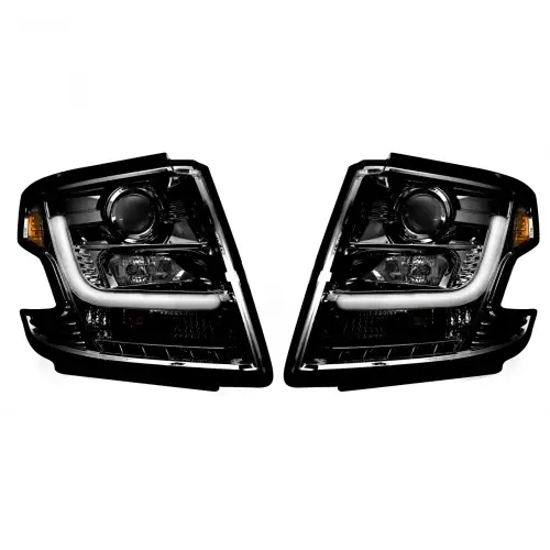 Recon Truck Accessories - REC264400BKC | Recon Projector Headlights OLED Halos, DRL Smoked/Black (2015-2020 Tahoe)