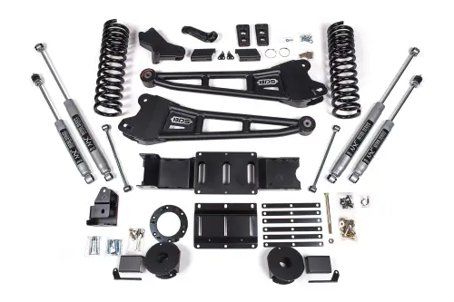 BDS Suspension - BDS1714H | BDS Suspension 4 Inch Lift Kit With Radius Arm For Ram 2500 4WD (2019-2024) With Rear Air Ride | Diesel | NX2 Nitro Series Shocks