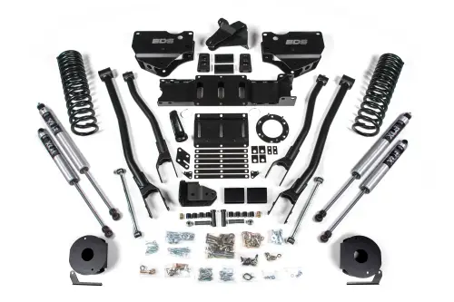 BDS Suspension - BDS1715FS | BDS Suspension 4 Inch Lift Kit With 4 Link For Ram 2500 4WD (2019-2024) With Rear Air Ride | Diesel | Fox 2.0 Performance Series Shocks