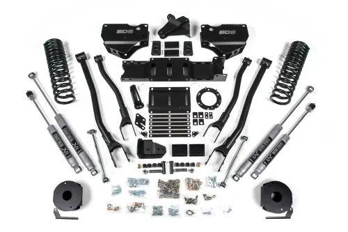 BDS Suspension - BDS1715H | BDS Suspension 4 Inch Lift Kit With 4 Link For Ram 2500 4WD (2019-2024) With Rear Air Ride | Diesel | NX2 Nitro Series Shocks