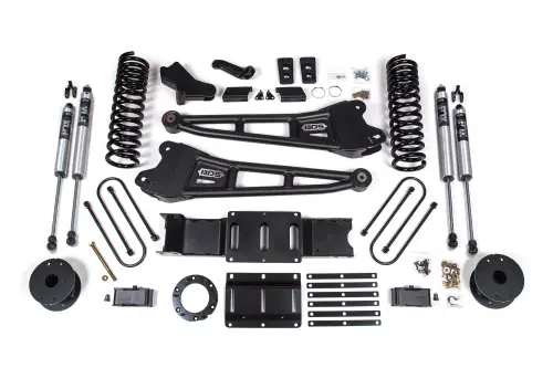 BDS Suspension - BDS1718FS | BDS Suspension 4 Inch Lift Kit With Radius Arm For Ram 3500 4WD (2019-2024) With Rear Air Ride | Diesel | Fox 2.0 Performance Series Shocks, 6 Bolt Indexing Ring