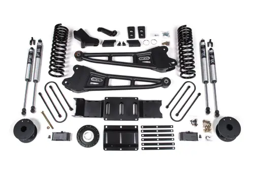 BDS Suspension - BDS1719FS | BDS Suspension 4 Inch Lift Kit With Radius Arm For Ram 3500 4WD (2019-2024) With Rear Air Ride | Diesel | Fox 2.0 Performance Series Shocks, 8 Bolt Indexing Ring