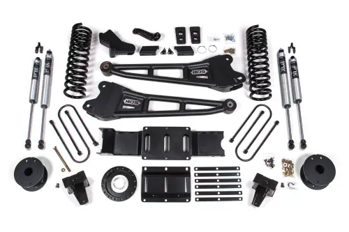 BDS Suspension - BDS1725FS | BDS Suspension 6 Inch Lift Kit With Radius Arm For Ram 3500 4WD (2019-2024) With Rear Air Ride | Diesel | Fox 2.0 Performance Series Shocks, 8 Bolt Indexing Ring