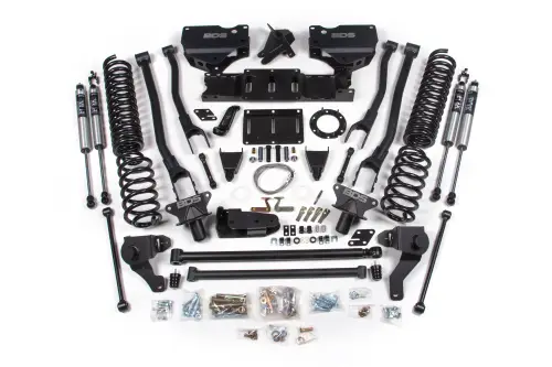 BDS Suspension - BDS1727FS | BDS Suspension 8 Inch Lift Kit With 4 Link For Ram 2500 4WD (2019-2024) | Diesel | Fox 2.0 Performance Series Shocks