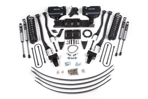 BDS Suspension - BDS1728FS | BDS Suspension 8 Inch Lift Kit With 4 Link For Ram 3500 4WD (2019-2024) | Diesel | Rear Lift Without Overload Leaf, 6 Bolt Indexing Ring, Fox 2.0 Performance Series Shocks