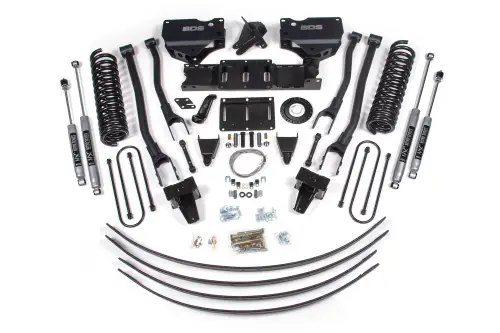 BDS Suspension - BDS1730H | BDS Suspension 8 Inch Lift Kit With 4 Link For Ram 3500 4WD (2019-2024) | Diesel | Rear Lift Without Factory Overload Leaf, 8 Bolt Indexing Ring, NX2 Nitro Series Shocks