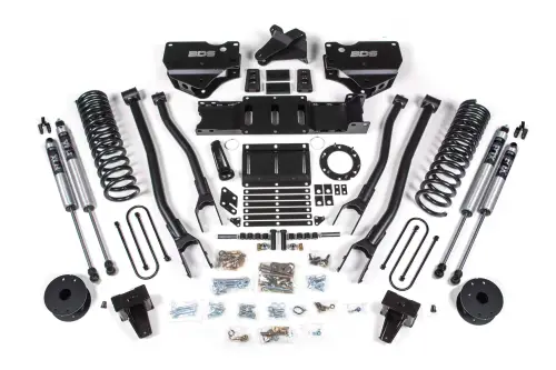 BDS Suspension - BDS1732FS | BDS Suspension 6 Inch Lift Kit With 4 Link For Ram 3500 4WD (2019-2024) With Rear Air Ride | Diesel | 6 Bolt Indexing Ring, Fox 2.0 Performance Series Shocks