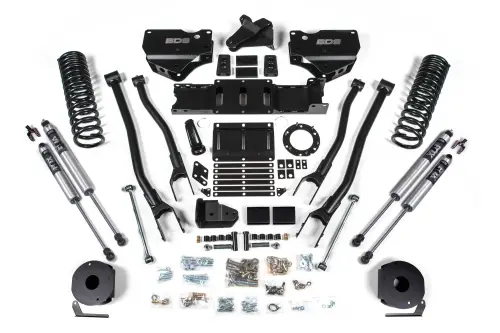 BDS Suspension - BDS1738FS | BDS Suspension 6 Inch Lift Kit With 4 Link For Ram 2500 4WD (2019-2024) With Rear Air Ride | Diesel | Fox 2.0 Performance Series Shocks