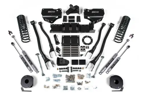 BDS Suspension - BDS1738H | BDS Suspension 6 Inch Lift Kit With 4 Link For Ram 2500 4WD (2019-2024) With Rear Air Ride | Diesel | NX2 Nitro Series Shocks