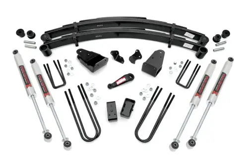 Rough Country - 490-87UP40 | Rough Country 4 Inch Lift Kit For Ford F-250 4WD (1987-1997) | M1 Monotube