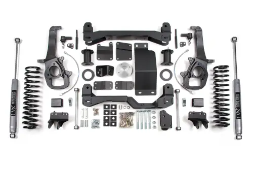 BDS Suspension - BDS1753H | BDS Suspension 6 Inch Lift Kit For Ram 1500 4WD (2012-2012) | Rear Lift 5 Inch Coil Spacers, Rear Shocks NX2 Nitro Series