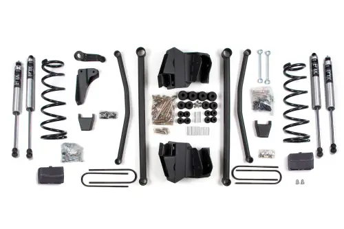 BDS Suspension - BDS1765FS | BDS Suspension 4 Inch Lift Kit Long Arm For Ram 2500 Power Wagon 4WD Gas (2005-2007) | Rear Lift Block Kit, Rear Axle 3.5 Inch, Fox 2.0 Performance Series Shocks