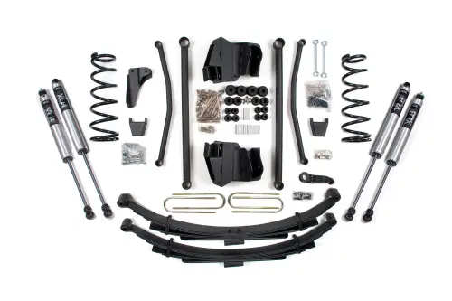 BDS Suspension - BDS1766FS | BDS Suspension 4 Inch Lift Kit Long Arm For Ram 2500 Power Wagon 4WD Gas (2005-2007) | Rear Lift Leaf Springs, Rear Axle 3.5 Inch, Fox 2.0 Performance Series Shocks