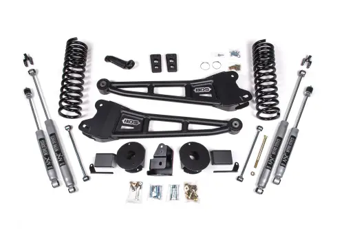 BDS Suspension - BDS1773H | BDS Suspension 4 Inch Lift Kit With Radius Arm For Ram 2500 With Rear Air Ride 4WD Diesel (2014-2018) | NX2 Nitro Series Shocks