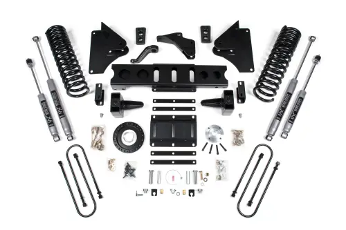 BDS Suspension - BDS1787H | BDS Suspension 6 Inch Lift Kit For Ram 3500 4WD Diesel (2013-2018) | Rear Lift 5 Inch Block Kit, 8 Bolt Indexing Ring, NX2 Nitro Series Shocks