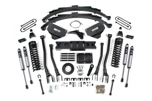 BDS Suspension - BDS1790FS | BDS Suspension 8 Inch Lift Kit With 4 Link For Ram 3500 4WD Diesel (2013-2018) | Rear Lift Leaf Springs, 8 Bolt Indexing Ring, Fox 2.0 Performance Series Shocks