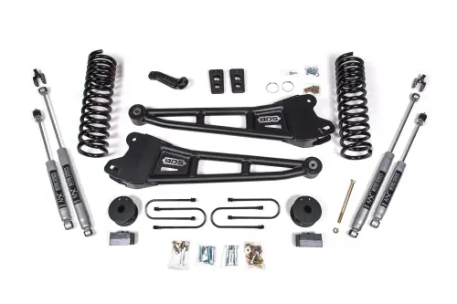 BDS Suspension - BDS1792H | BDS Suspension 4 Inch Lift Kit With Radius Arm For Ram 3500 4WD Diesel With Rear Air Ride (2013-2018) | NX2 Nitro Series Shocks