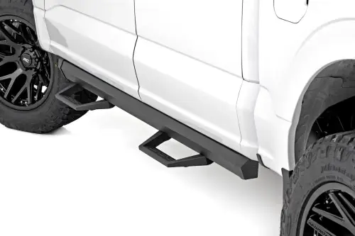 Rough Country - 51141 | Rough Country SRL2 Adjustable Aluminum Step (2015-2024 F150 2WD/4WD | 2017-2024 F250, F350 super Duty 2WD/4WD)