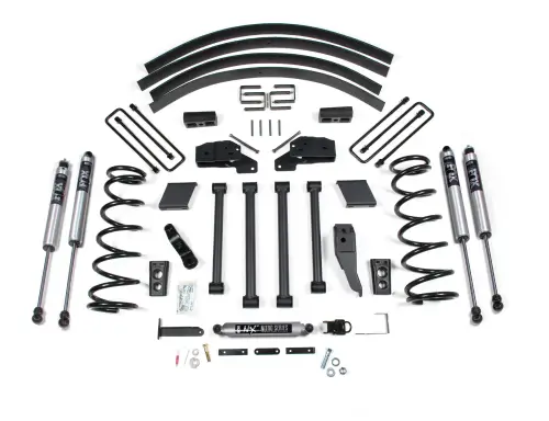 BDS Suspension - BDS217FS | BDS Suspension 5 Inch Lift Kit For Ram 2500 / 3500 4WD (2000-2002) | Rear Lift Block Kit Without Factory Overload, Fox 2.0 Performance Series Shocks