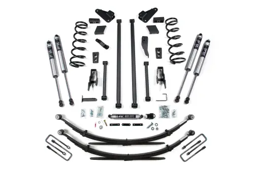 BDS Suspension - BDS222FS | BDS Suspension 5 Inch Lift Kit Long Arm Conversion For Ram 2500 / 3500 4WD (2000-2002) | Rear Lift Leaf Springs, Fox 2.0 Performance Series Shocks