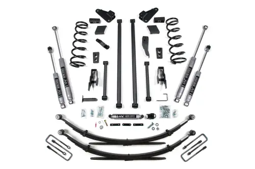 BDS Suspension - BDS222H | BDS Suspension 5 Inch Lift Kit Long Arm Conversion For Ram 2500 / 3500 4WD (2000-2002) | Rear Lift Leaf Springs, NX2 Nitro Series Shocks