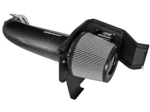 aFe Power - 51-12162-C | AFE Power Track Series Stage-2 Carbon Fiber Intake System w/ Pro DRY S Filter 2011-2023 Challenger, Charger, Chrysler 300C V8-5.7L HEMI