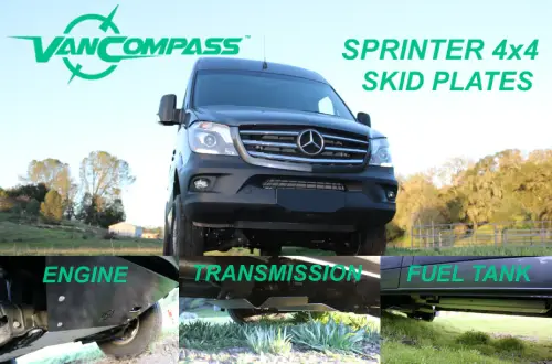 Van Compass - 4010-KIT | Van Compass Complete Skid Plate System (2015-2018 Sprinter 2500 4WD | Stock Height)