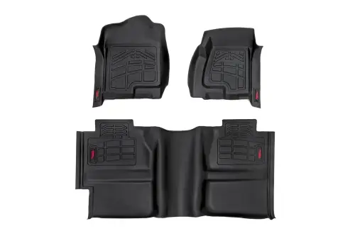 Rough Country - SM29912A | Rough Country Sure Fit Floor Mats For Chevrolet Silverado / GMC Sierra 1500 (1999-2006 & Classic) | Front & Rear