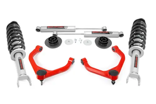 Rough Country - 31231RED | Rough Country 3 Inch Lift Kit With N3 Struts and Shocks (2012-2018 1500 Pickup 4WD, 2019-2023 1500 Pickup 4WD Classic)