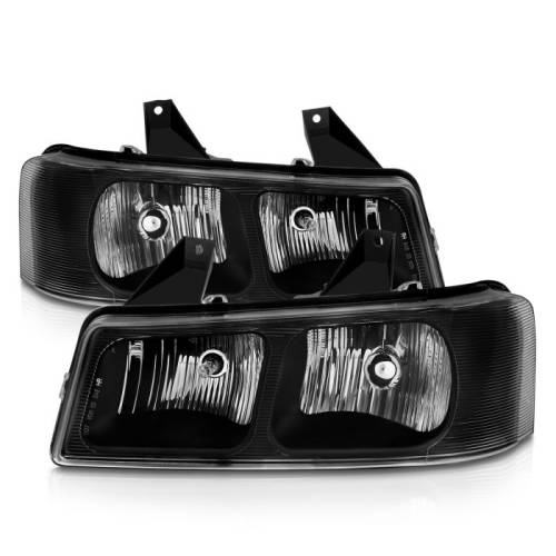 Anzo USA - 111474 | Anzo USA Crystal Headlight Black (2003-2017 Express, Savana Van)