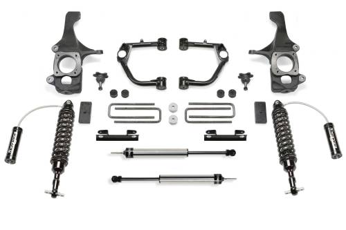 Fabtech Motorsports - FTSK7044DL | Fabtech 4 Inch UCA Kit With Ball Joints With Dirt LogicSS 2.5 Resi Coilovers and Rear DLSS (2007-2015 Tundra 2WD/4WD)