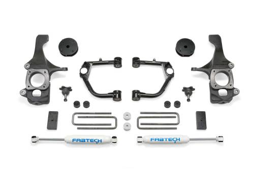 Fabtech Motorsports - FTSK7050 | Fabtech 4 Inch UCA Kit With Ball Joints and Performance Shocks(2016-2021 Tundra 2WD/4WD)