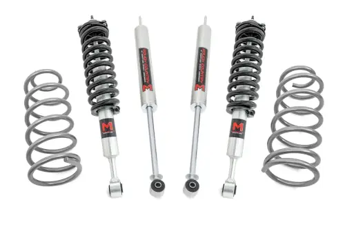 Rough Country - 76744 | Rough Country 2 Inch Lift Kit With Rear Coils Springs For Toyota 4Runner 4WD (2010-2024) | M1 Struts With M1 Rear Shocks