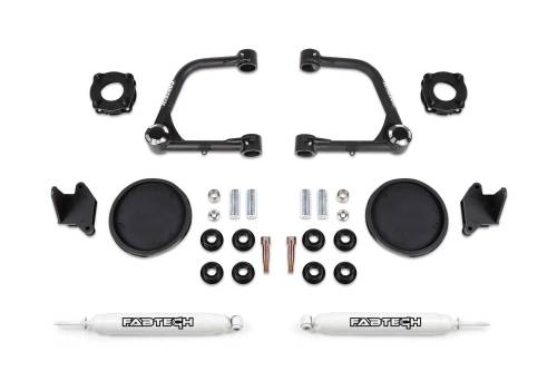 Fabtech Motorsports - FTSK7086 | Fabtech 3 Inch UCA Kit With UniballS and Front Shock Spacers and Rear Coil Spacers and Rear Performance Shocks (2022-2024 Tundra 4WD)