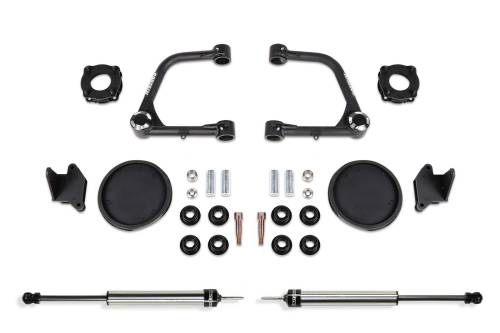 Fabtech Motorsports - FTSK7086DL | Fabtech 3 Inch UCA Kit With UniballS and Front Shock Spacers and Rear Coil Spacers and Rear DLSS (2022-2024 Tundra 4WD)