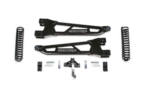 Fabtech Motorsports - K2400 | Fabtech 2.5 Inch Radius Arm Kit with Front Shock Extensions (2023-2024 F250, F350 Super Duty 4WD Diesel)