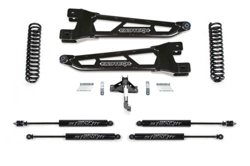 Fabtech Motorsports - K2401M | Fabtech 2.5 Inch Radius Arm Kit with Stealth Shocks (2023-2024 F250, F350 Super Duty 4WD Diesel)