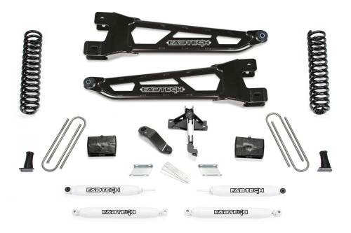 Fabtech Motorsports - K2429 | Fabtech 6 Inch Radius Arm Kit with Performance Shocks (2023-2024 F450, F450 Super Duty 4WD Diesel)