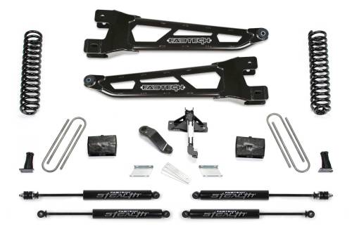 Fabtech Motorsports - K2429M | Fabtech 6 Inch Radius Arm Kit with Stealth Shocks (2023-2024 F450, F450 Super Duty 4WD Diesel)