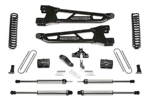 Fabtech Motorsports - K2429DL | Fabtech 6 Inch Radius Arm Kit with Dirt Logic Shocks (2023-2024 F450, F450 Super Duty 4WD Diesel)