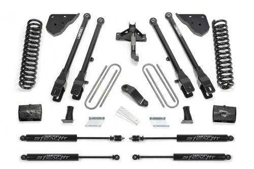 Fabtech Motorsports - K2431M | Fabtech 6 Inch 4 Link Kit with Stealth Shocks (2023-2024 F450, F450 Super Duty 4WD Diesel)