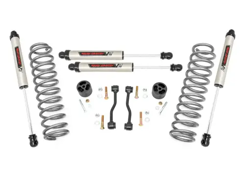 Rough Country - 78470 | Rough Country 2.5 Inch Leveling Kit With Coil Springs For Jeep Gladiator JT 4WD (2024-2024) | V2 Monotube Shocks