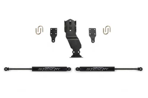 Fabtech Motorsports - FTS22302 | Fabtech Dual Stealth Steering Stabilizer (2017-2024 F250, F350 Super Duty 4WD)