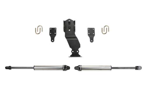 Fabtech Motorsports - FTS22303 | Fabtech Dual Dirt Logic Steering Stabilizer (2017-2024 F250, F350 Super Duty 4WD)