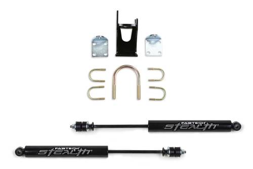 Fabtech Motorsports - FTS8046 | Fabtech Dual Stealth Steering Stabilizer (2017-2022 F250, F350 Super Duty 4WD)